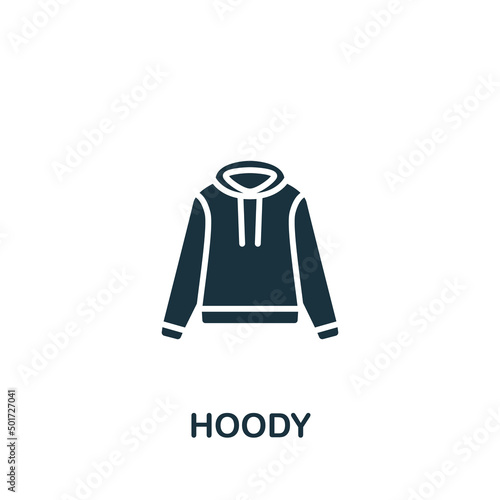 Hoody icon. Monochrome simple Clothes icon for templates, web design and infographics