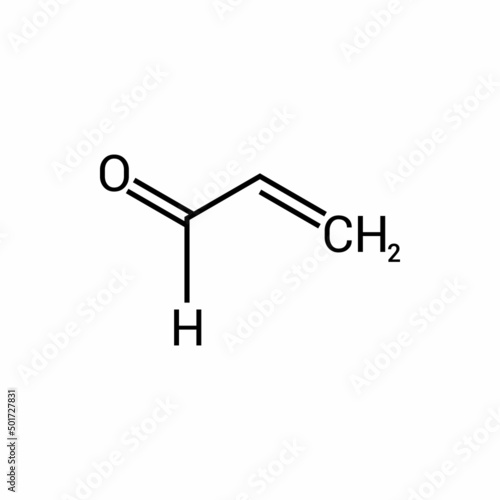 chemical structure of Acrolein (C3H4O)