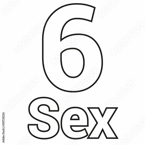 coloring the number sex for preschool kids