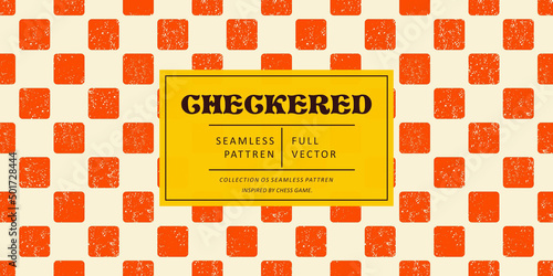 Retro Checkered Pattern Seamless vector