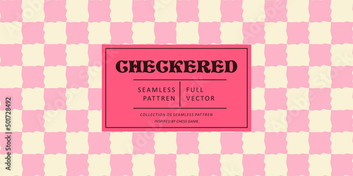 Retro Checkered Pattern Seamless vector