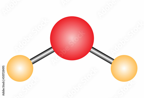 chemical structure of deuterium oxide (D2O)