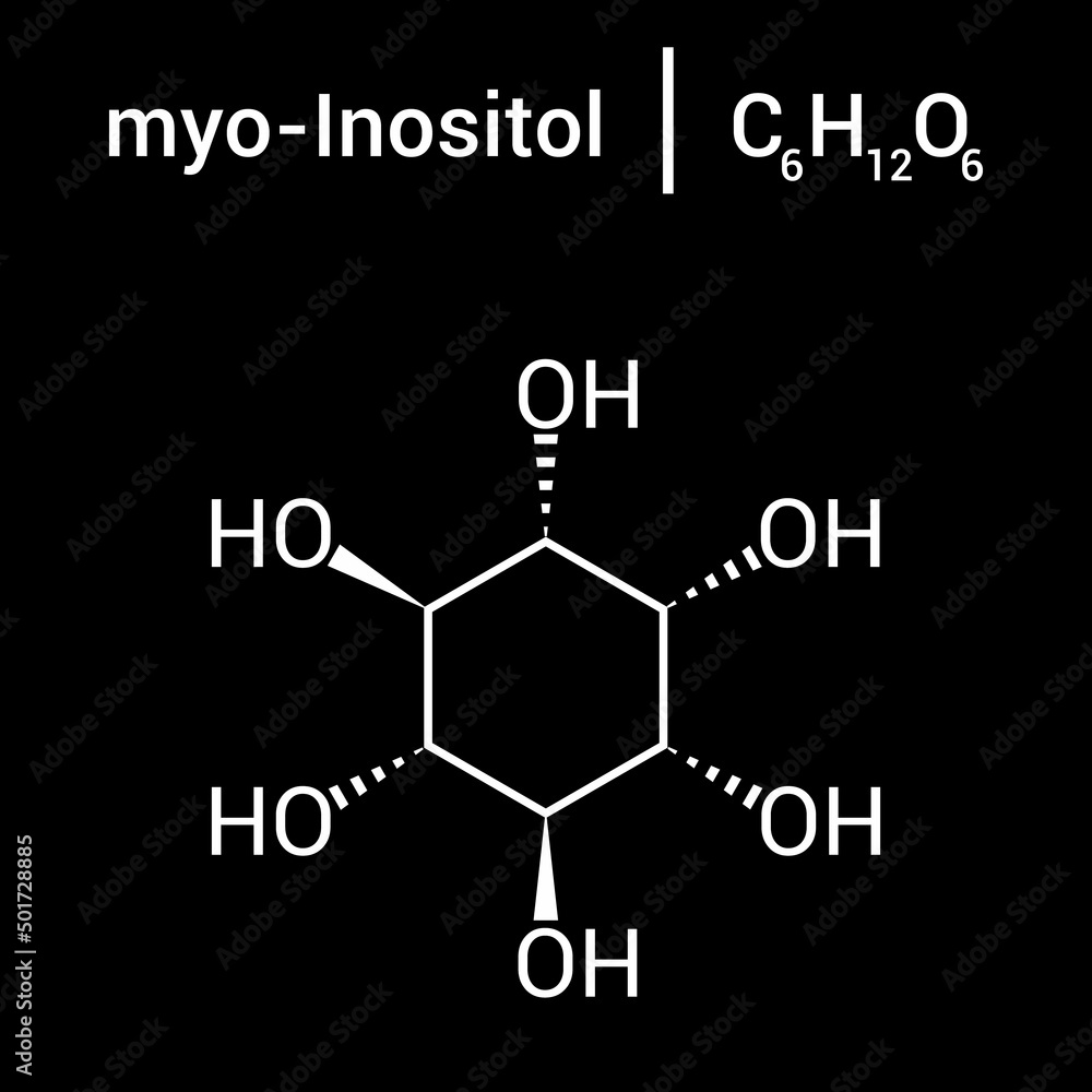 chemical structure of Inositol (C6H12O6) chemical structure of Inositol (C6H12O6)