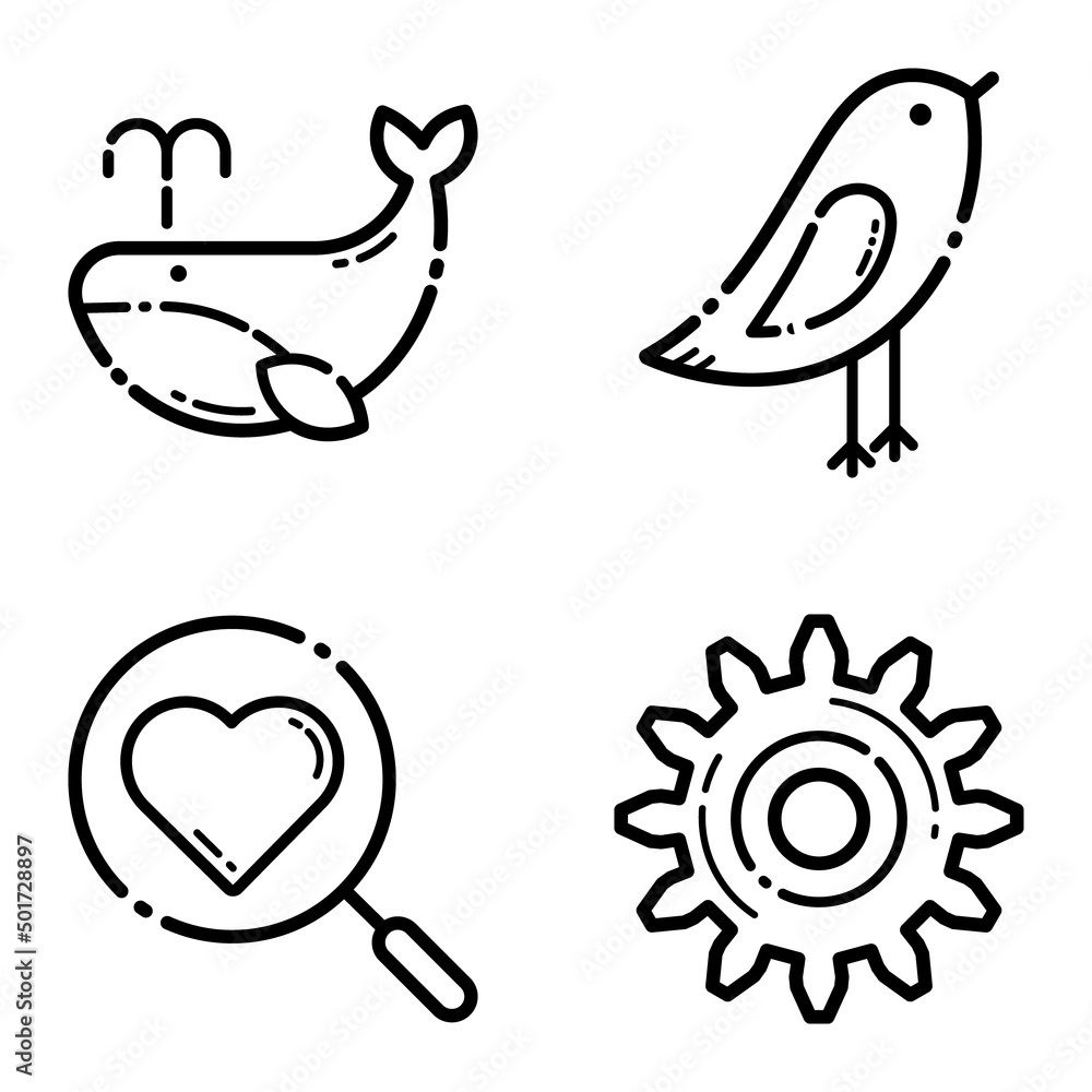Life Flat Icon Set Isolated On White Background Life Flat Icon Set Isolated On White Background