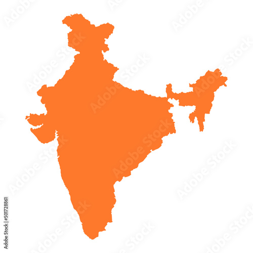 orange india national map vector image on white background
