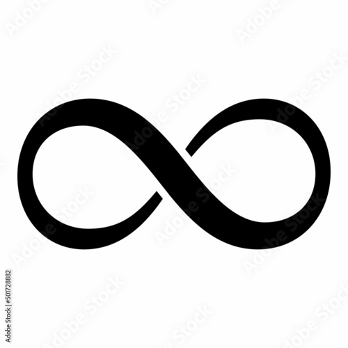 Black infinity symbol (∞) in mathematics