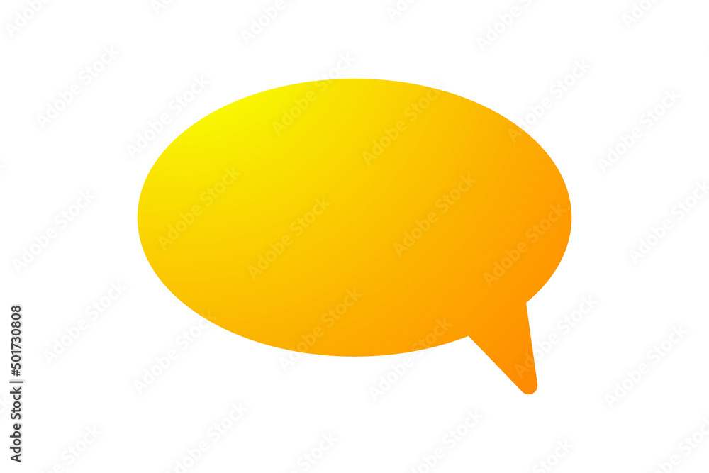 Empty sign speech bubble. Modern yellow sign vector illustration isolated on white background. EPS 10 Empty sign speech bubble. Modern yellow sign vector illustration isolated on white background. EPS 10