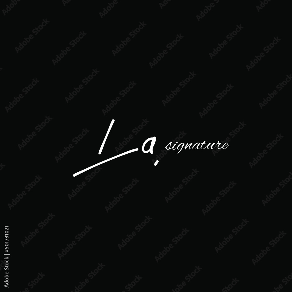 La Signature Initial Handwriting Logo Vector La Signature Initial Handwriting Logo Vector