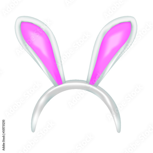 easter bunny mask isolated on a white background