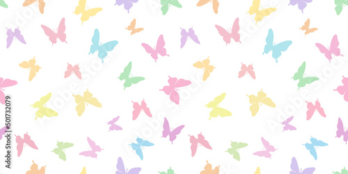 Butterfly vector pattern, repeat tile