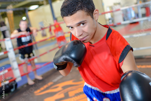 portrait of a young boxing student © auremar