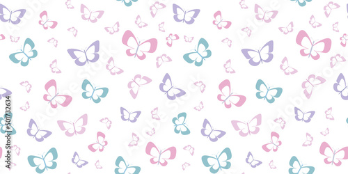 Butterfly vector pattern, repeat tile