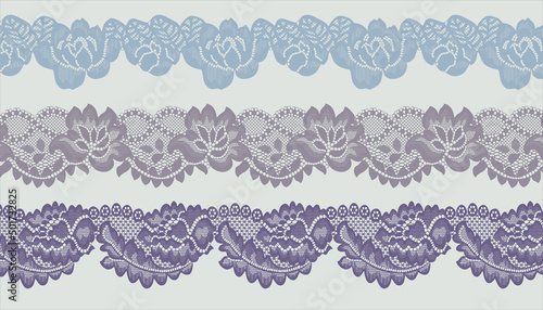 vintage irregular wave flower eyelash lace trim.