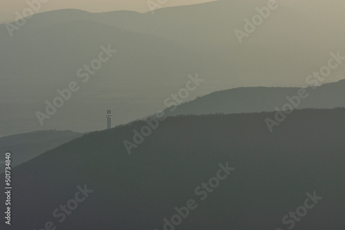 Wallpaper Mural Christian, orthodox cross situated in the hearth of Old Mountain litted up by the last rays of sun.Tourism concept. Torontodigital.ca