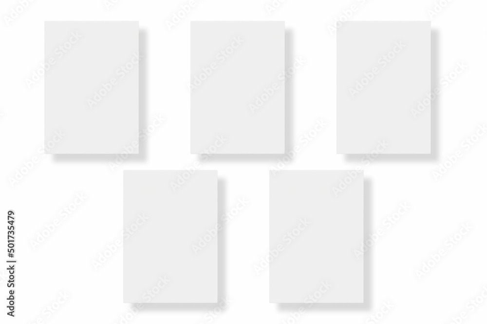 Blank paper illustration for mockup. Flyer or poster. 3D Rendering. Blank paper illustration for mockup. Flyer or poster. 3D Rendering.