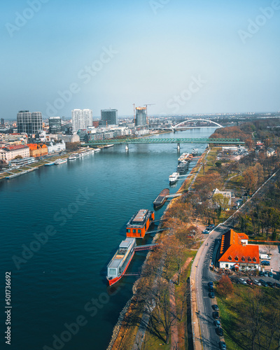 Canvas Print view of the port of bratislava