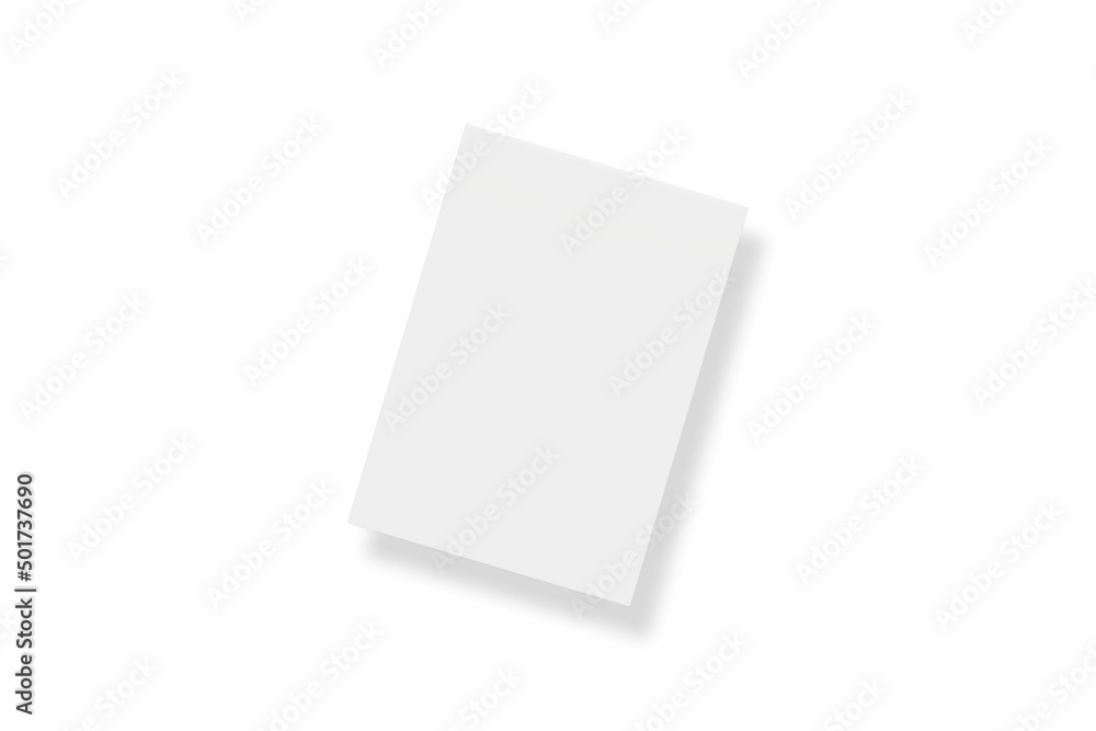 Blank paper illustration for mockup. Flyer or poster. 3D Rendering. Blank paper illustration for mockup. Flyer or poster. 3D Rendering.