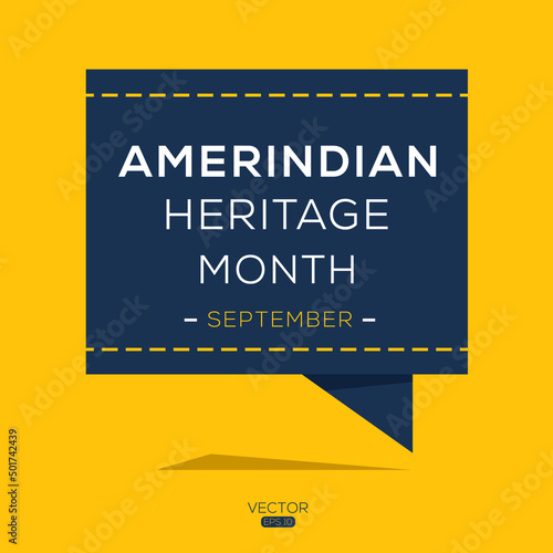 Amerindian Heritage Month, held on September.