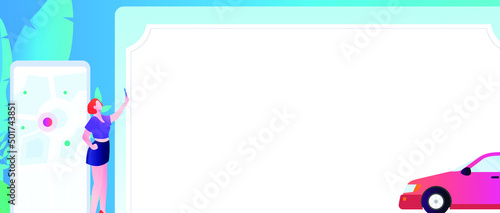 Shared travel vector creative concept illustration
