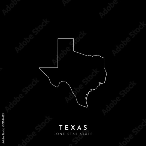 Texas outline map logo vector design template