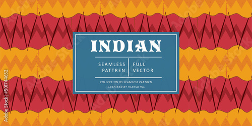 American indians seamless pattern photo