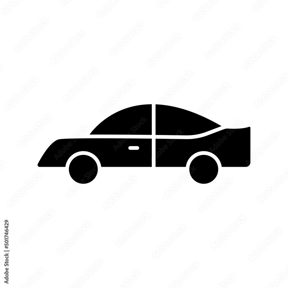 Fototapeta premium Car icon vector. suitable for transportation symbol. solid icon style. simple design editable. Design simple illustration