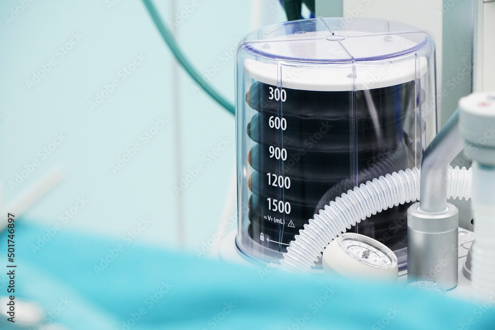 ventilator Air pump in the operating room