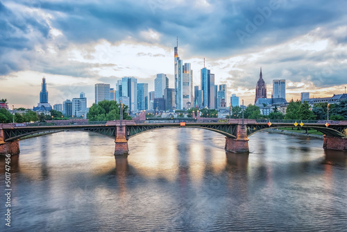 The business district in Frankfurt  Germany