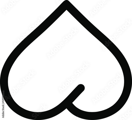 Female buttocks, butt or ass outline art vector icon for apps and websites isolated on white background..eps