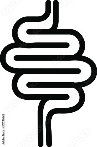 Intestines line icon or digestion system symbol.eps