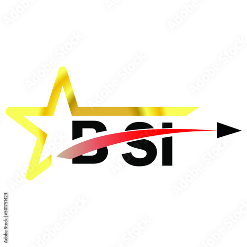 BSI letter logo design. BSI creative  letter logo. simple and modern letter logo. BSI alphabet letter logo for business. Creative corporate identity and lettering. vector modern logo.  photo
