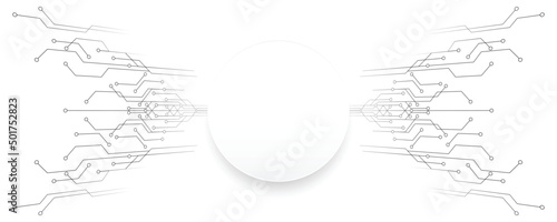 white background pattern design line technology simple with space for your text