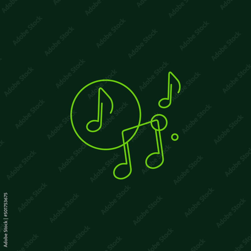 Abstract music note logo icon vector design template Abstract music note logo icon vector design template