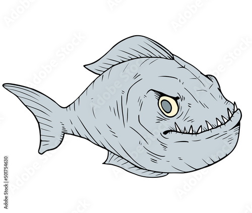 Design of piranha illustration