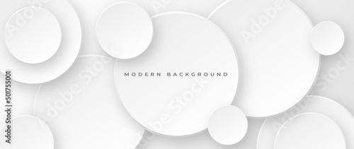 Modern abstract light silver background elegant circle shape design	
