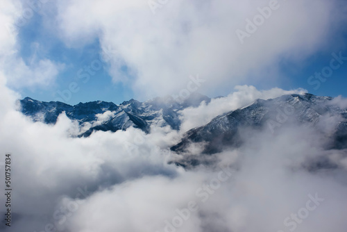 mountains in the fog, mountain landscape, huser plateau, rize- turkey