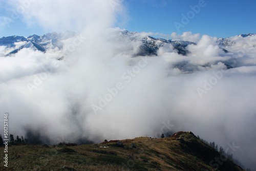 mountains in the fog  mountain landscape  huser plateau  rize- turkey