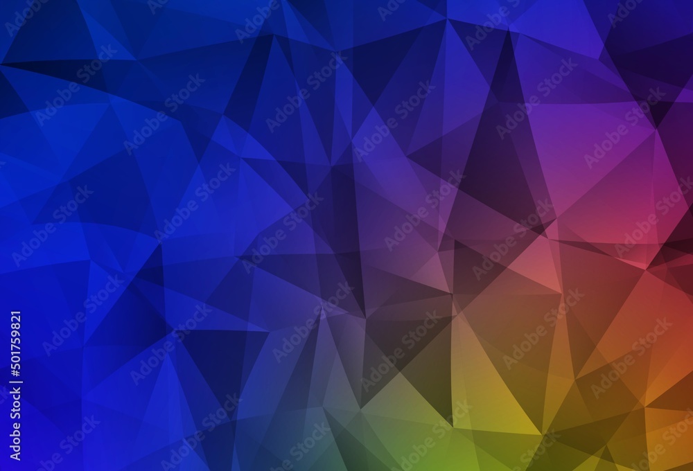 Obraz premium Dark Blue, Yellow vector triangle mosaic texture.
