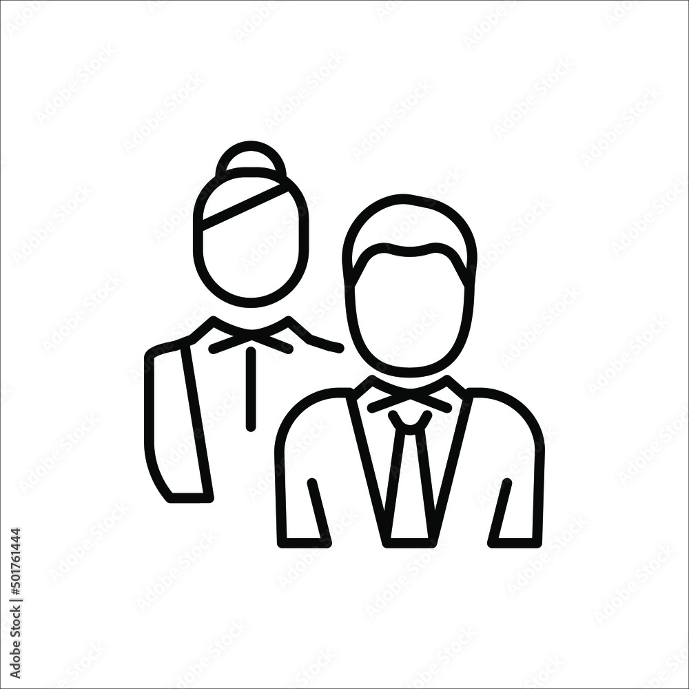 Business partners a line art Business partners a line art