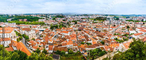 Panoramic aerial view of Leiria, Portugal