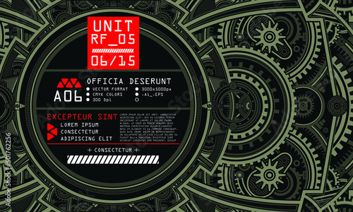 Steampunk mecha poster template are applicable for using on shirt design, poster, CD, DVD cover, skate desk and other creative applications