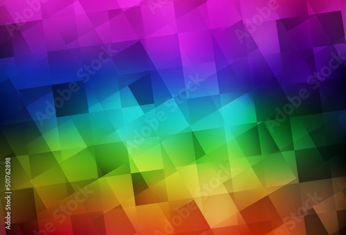 Dark Multicolor vector template with rhombus.