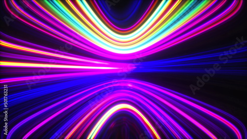 Glow band lines. Computer generated 3d render