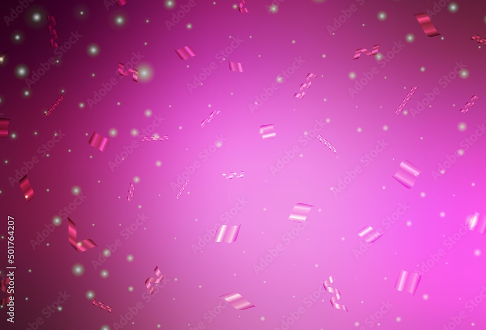 Fototapeta premium Light Pink vector template in carnival style.