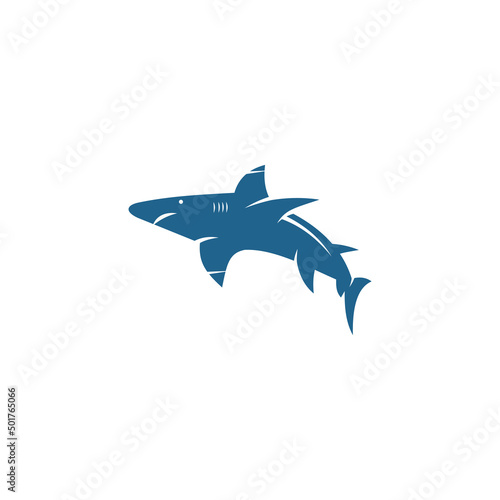 Shark logo - vector illustration, design inspiration with dark blue. Suitable for your design need, logo, illustration, animation, etc.