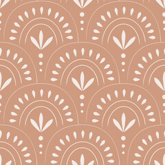 Crédence de cuisine Styles patrons Motif bohème arches pastel modernes  © Svetlana Lerie
