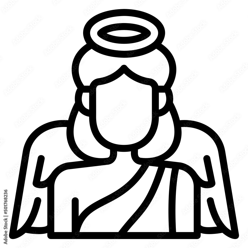 Angel line icon. Can be used for digital product, presentation, print design and more. Angel line icon. Can be used for digital product, presentation, print design and more.