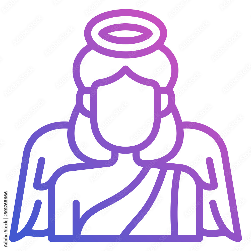 Angel line gradient icon. Can be used for digital product, presentation, print design and more. Angel line gradient icon. Can be used for digital product, presentation, print design and more.