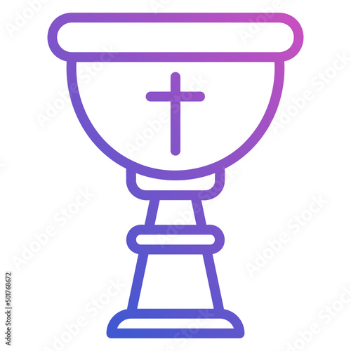 Chalice line gradient icon. Can be used for digital product  presentation  print design and more.