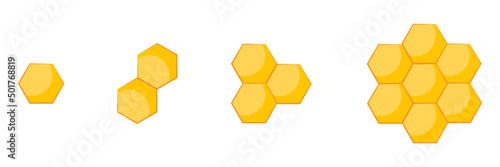 set of honey comb icon isolated on white background. Vector illustration